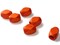 6 25mm x 16mm Orange Large Hole Vintage Macrame Faceted Rectangle Wood Beads